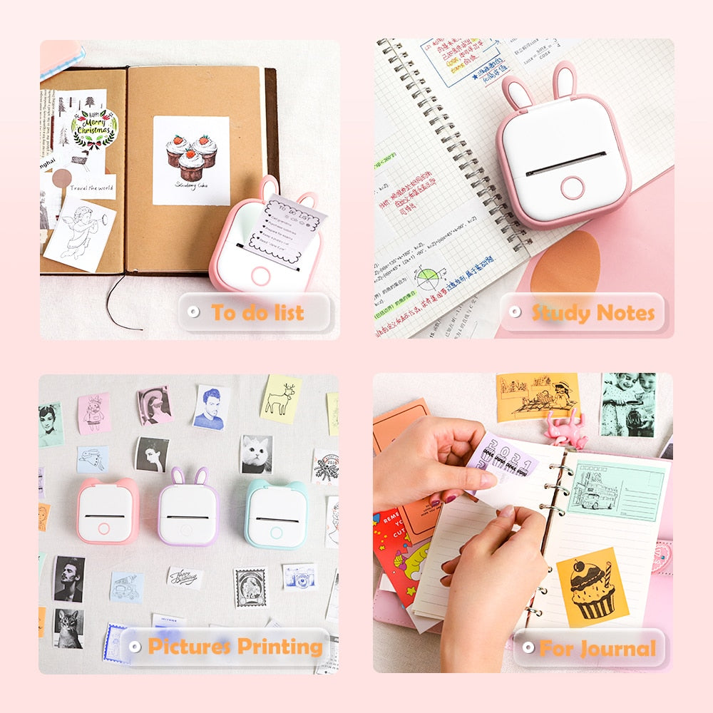 Portable Pocket Printer T02 | Self-Adhesive Paper