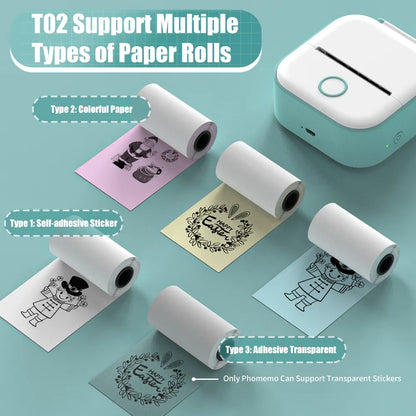 Portable Pocket Printer + 3 ROLLS